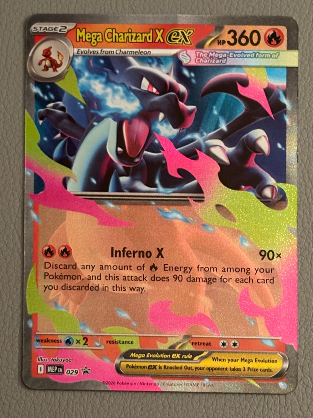 2026 Pokemon Mega Charizard X ex #029 Black Star Promo Holo NM